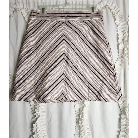 New Ann Taylor LOFT Multi-color Chevron Tweed Skirt Size 4 - Picture 2 of 6